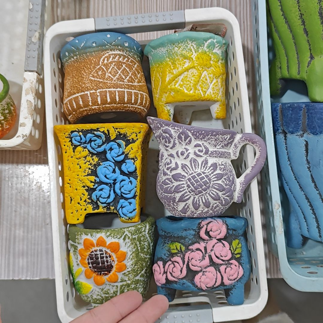 陶吸水透气的白陶花盆凑满12发货