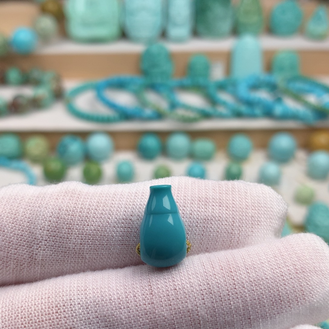 未镶嵌绿松石珠宝奇石卡8.6