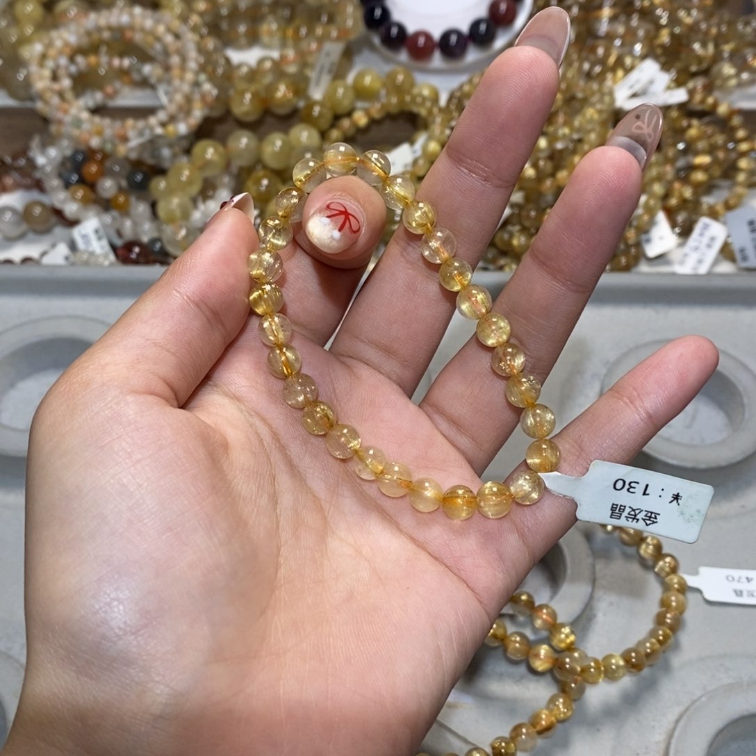 水晶手链未镶嵌冷***头手链