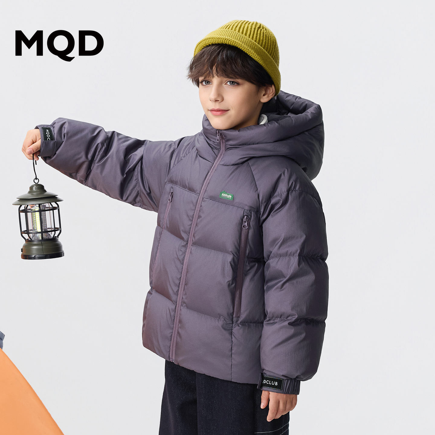 【五防无氟】MQD男童25冬新款学院风面包服连帽羽绒服9654W1344