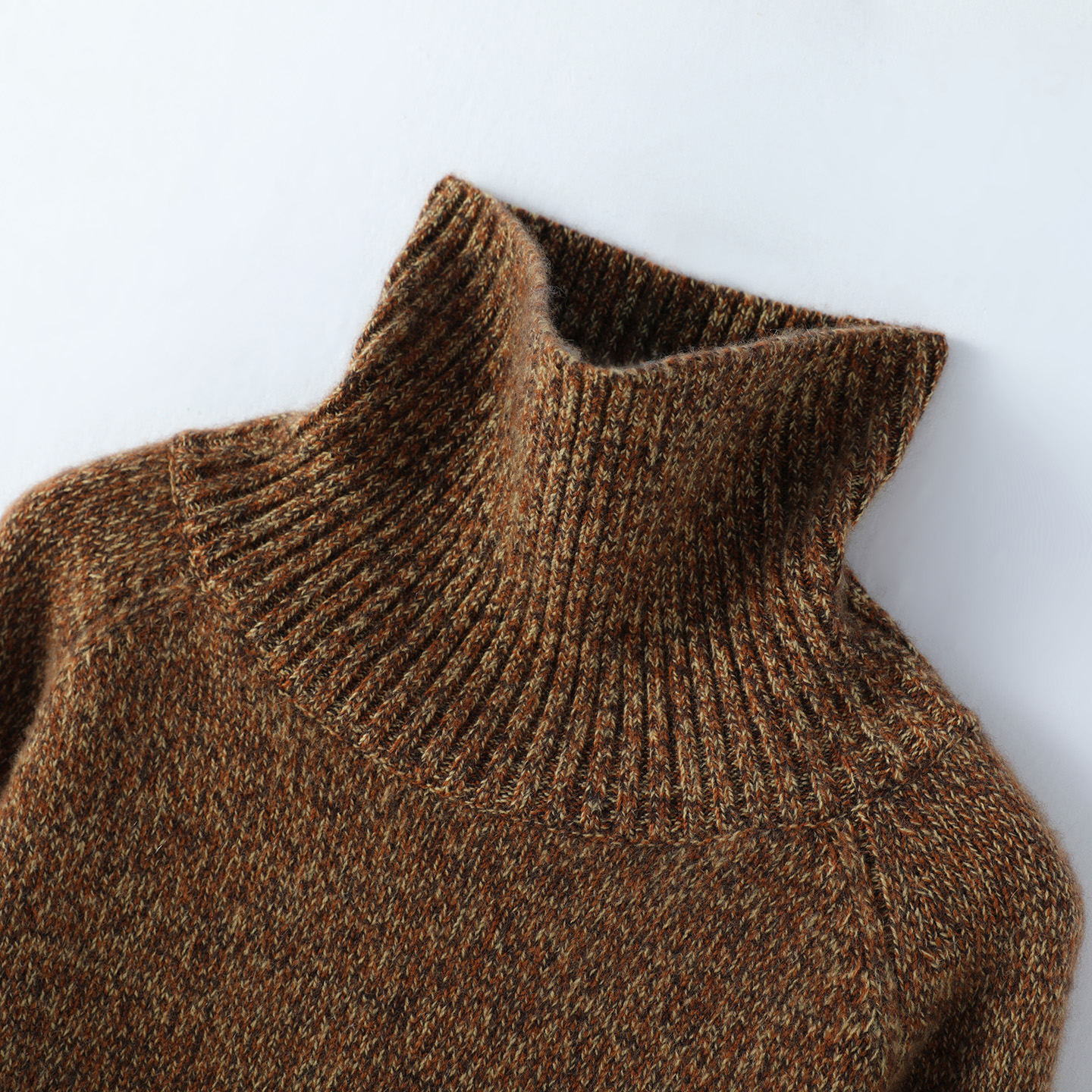 羊范奢华质感~baby山羊绒针织衫女高领花纱慵懒风加厚套头打底衫