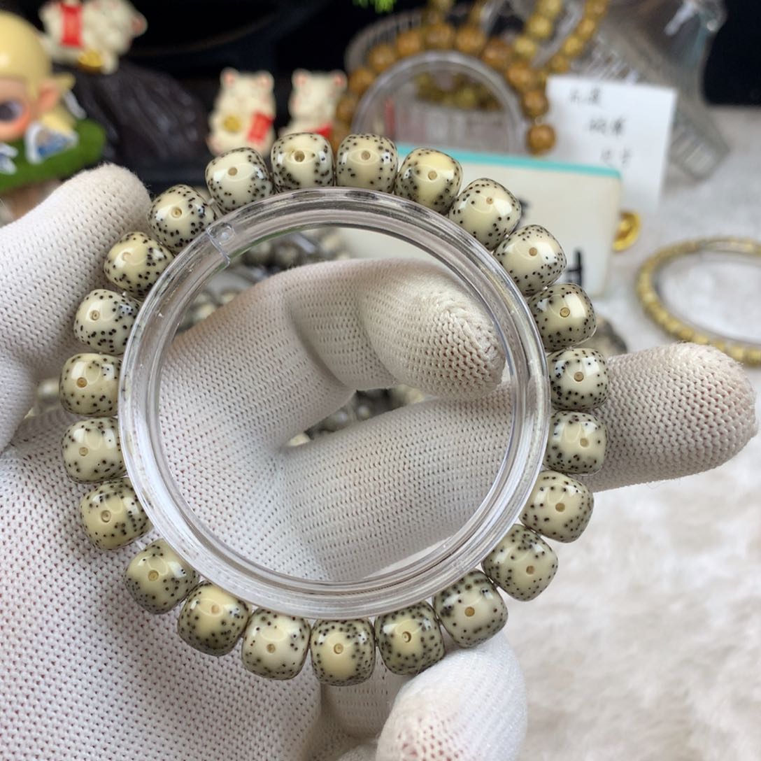 星月菩提手串7号留白青花瓷10×9