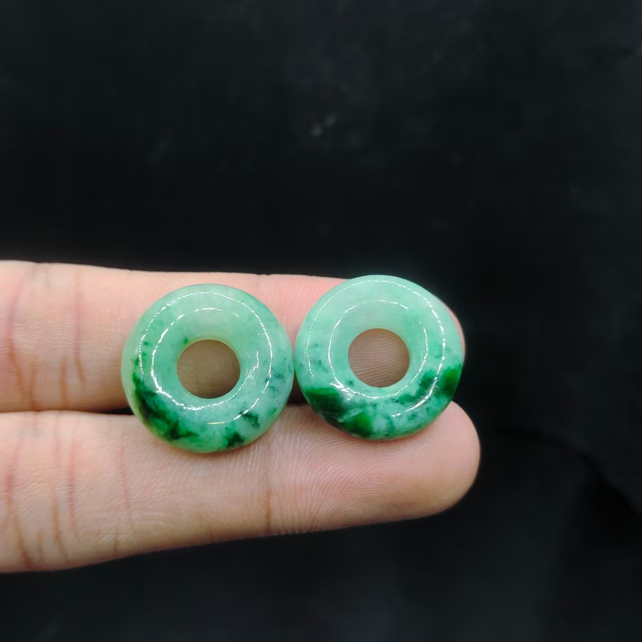【康康严选】翡翠甜甜圈吊坠赠链GL【多样性发其一】约19-5mm+