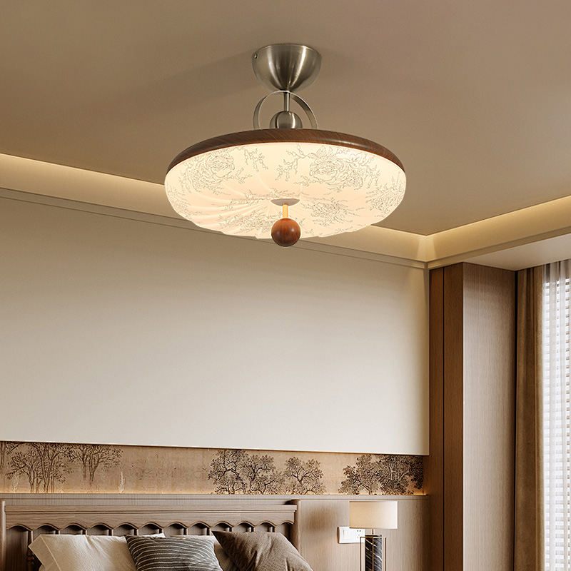 宋代美学吸顶灯法式复古半吸书房灯中古风灯具卧室灯主卧2025新款