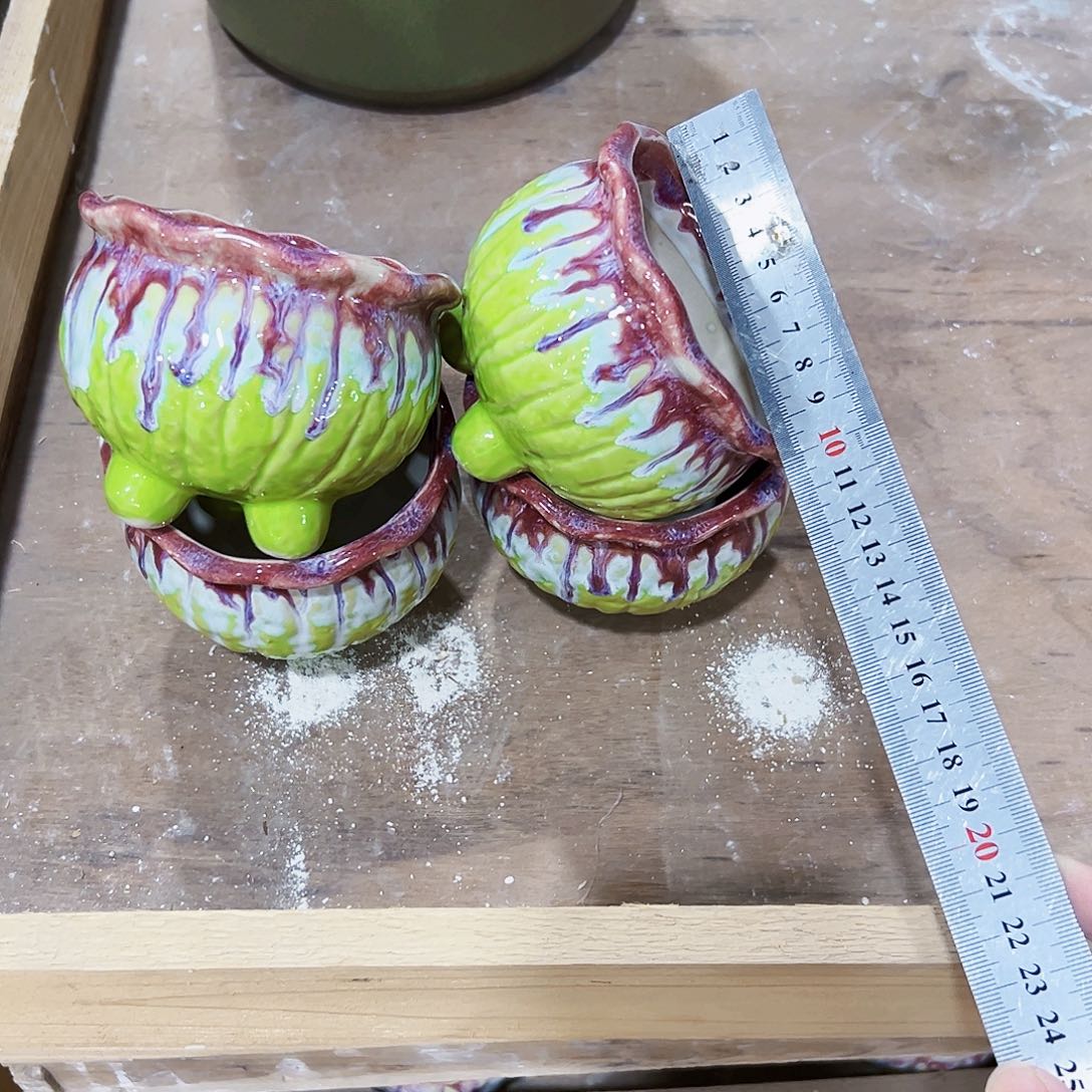 有孔，外贸尾单陶瓷花盆凑单10米包邮