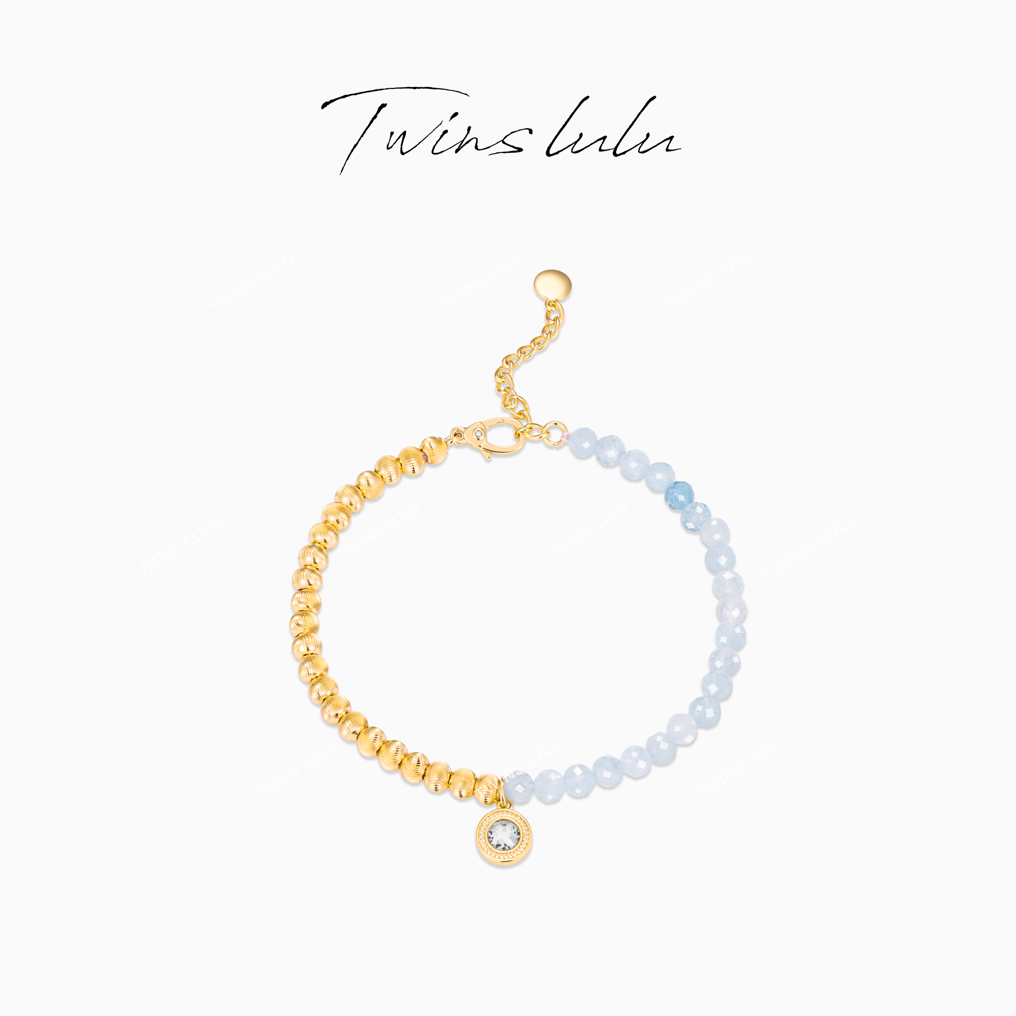 TWINS LULU 流光风 小众时尚氛围感设计师款双色手链TSS6950