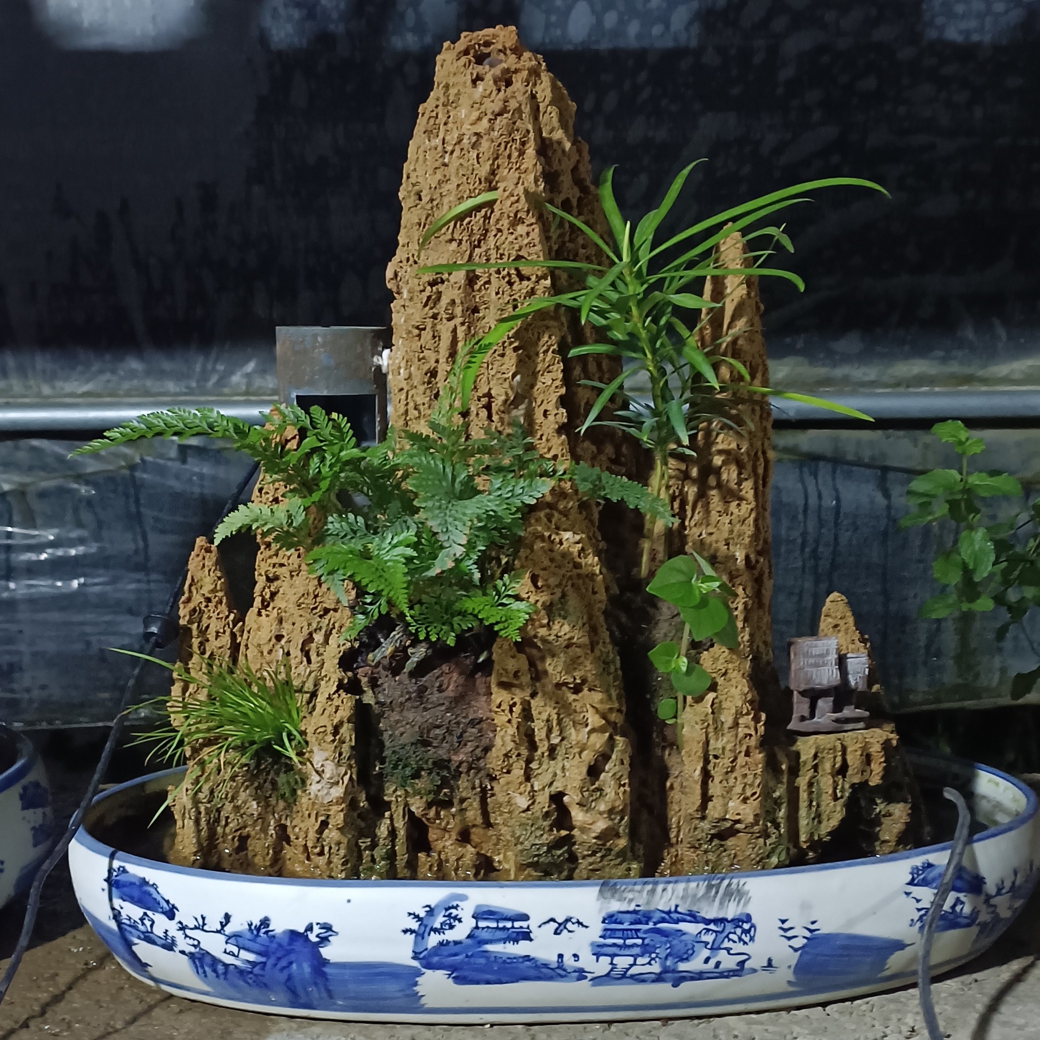吸水石盆景假山盆景
