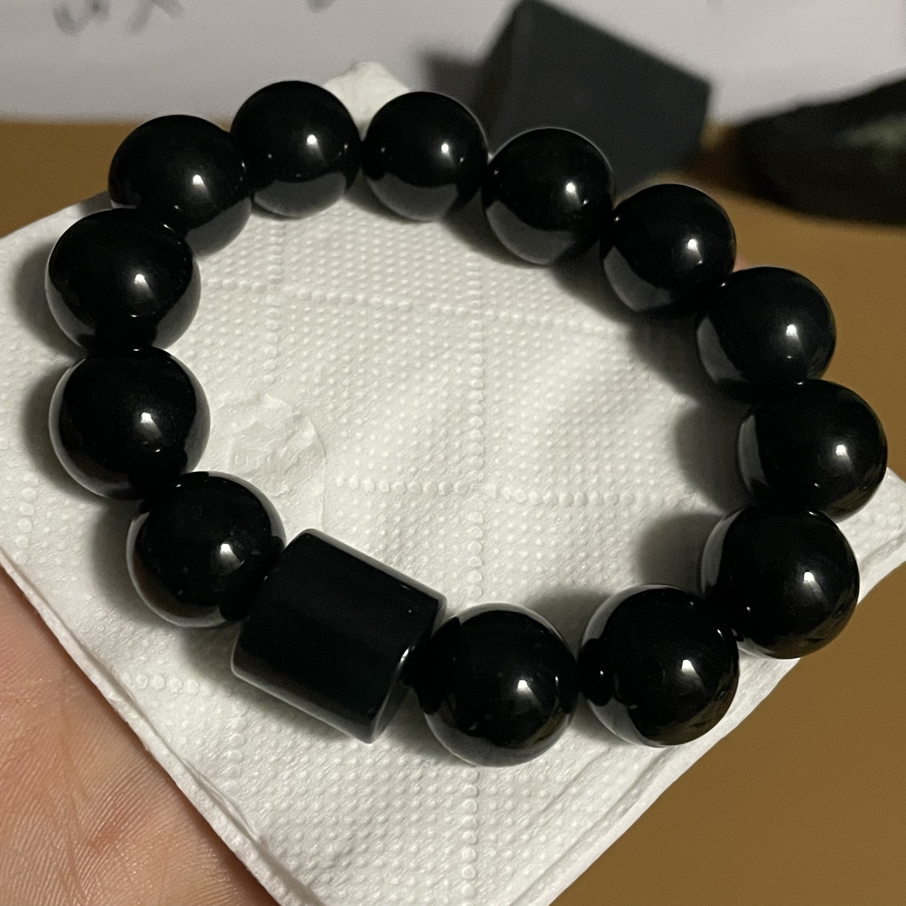 天然翡翠a货 手串14颗n8