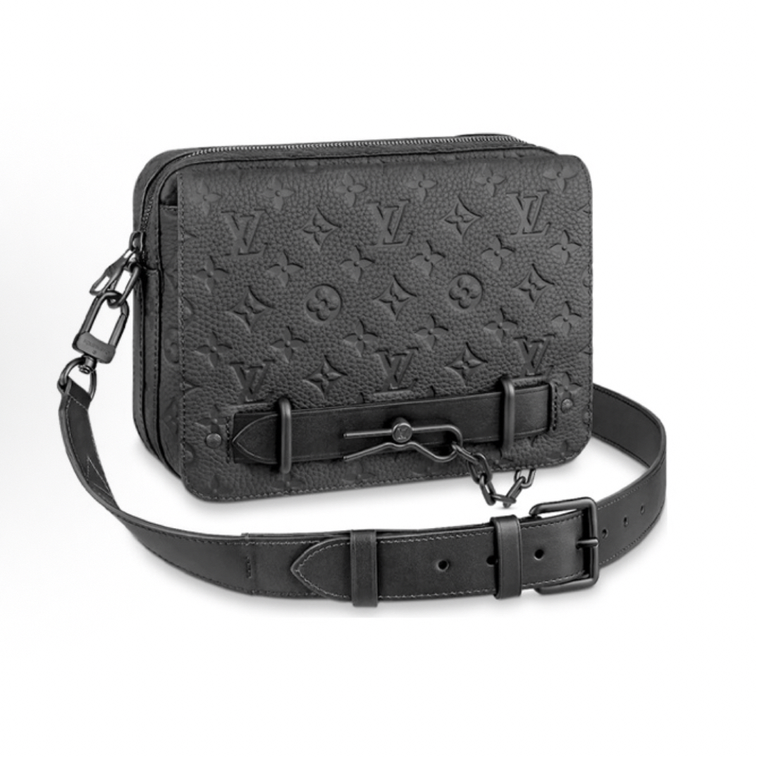 99新 LouisVuitton/路易威登 Louis Vuitton黑色steamer邮差包