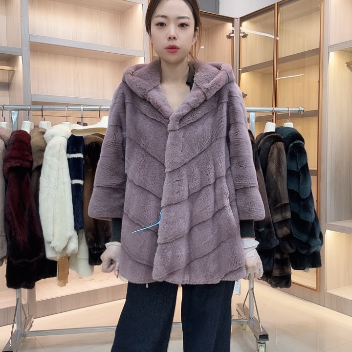 豆沙粉连帽款yh01022