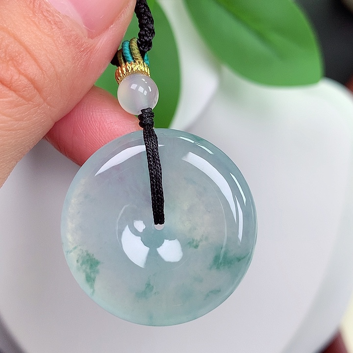 颈饰未镶嵌翡翠平安扣 29.3x6.1mm