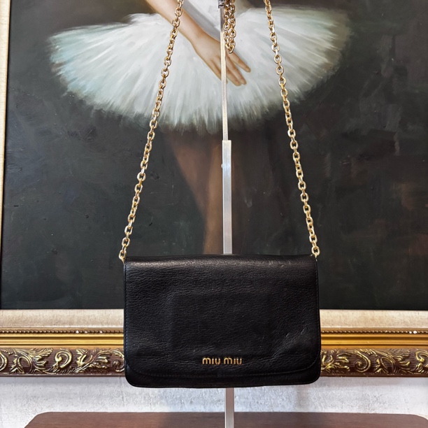 95新 MIU MIU/缪缪 miumiu斜挎包/007193/尺寸18*13