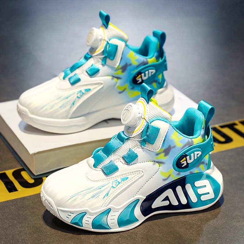 36I.断码儿童篮球鞋男童春季新款帅气运动鞋中大童网面防滑跑步鞋