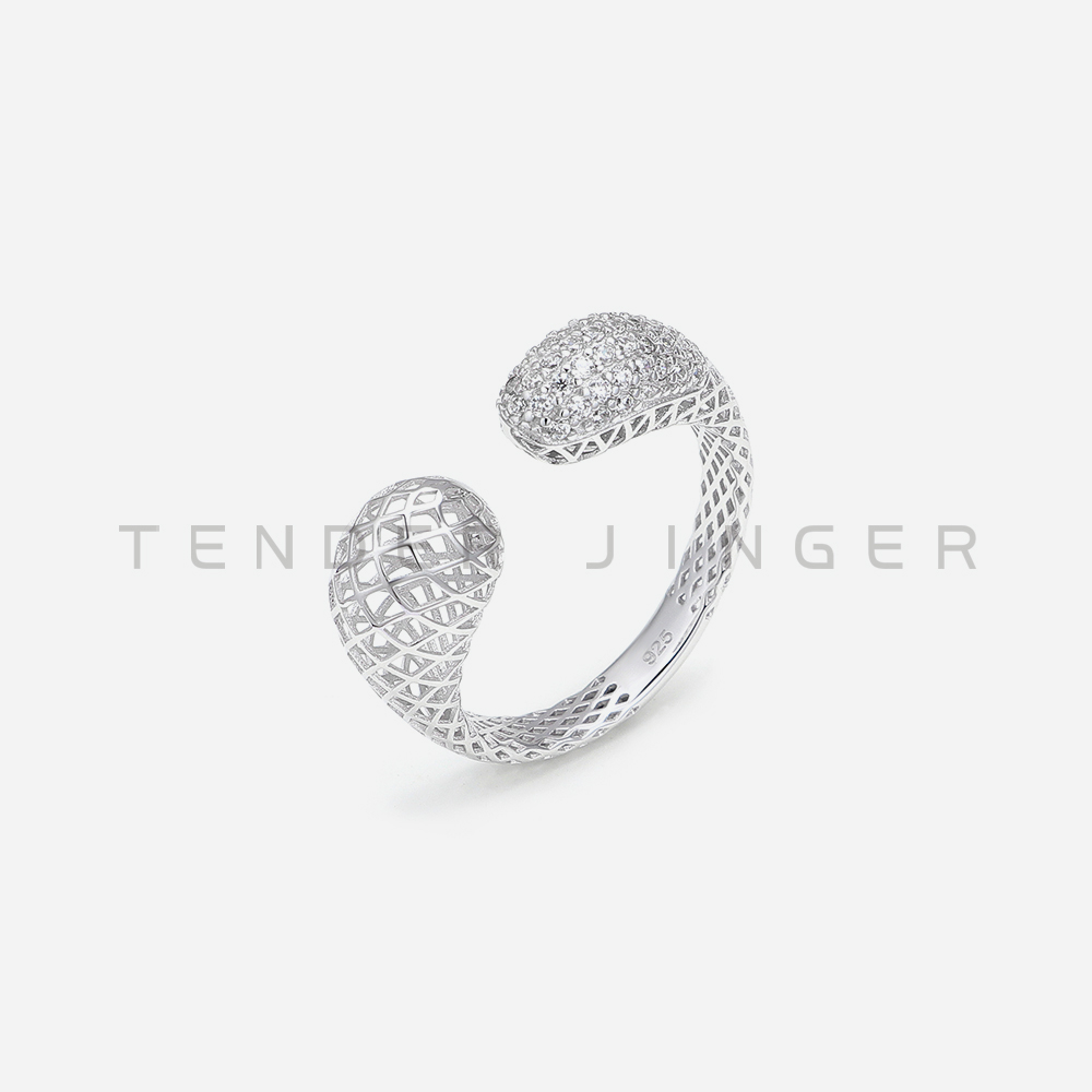 Tender Jinger 铜合金戒指 ｜欧美系列 *意大利*新款双水滴戒指