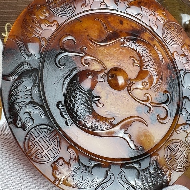 用***9和田玉未镶嵌挂件