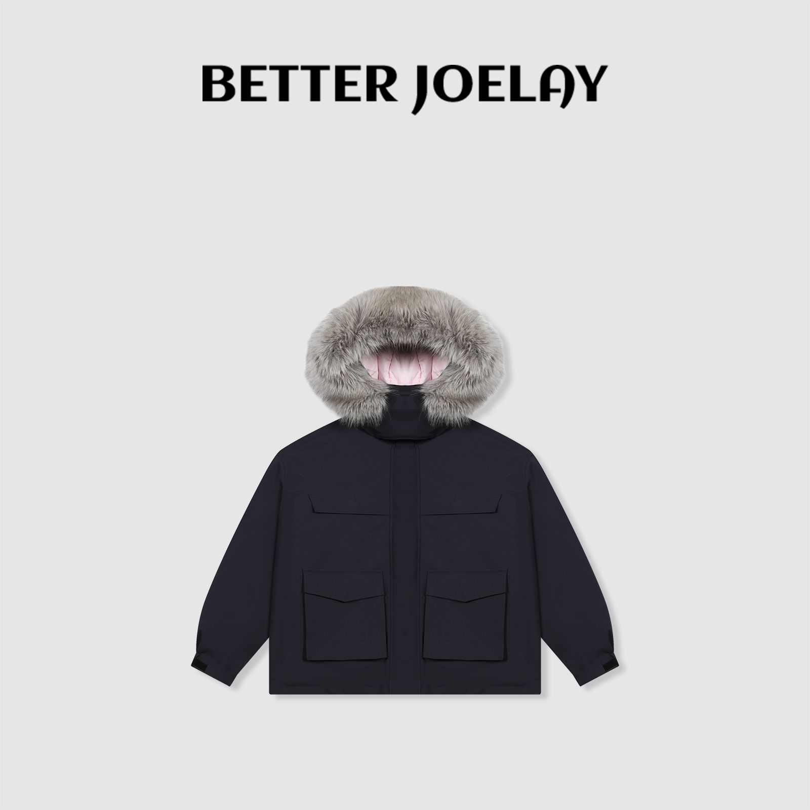 BETTER JOELAY-【墨蓝膨绒】时尚棉服保暖百搭休闲通勤风Z0959-1