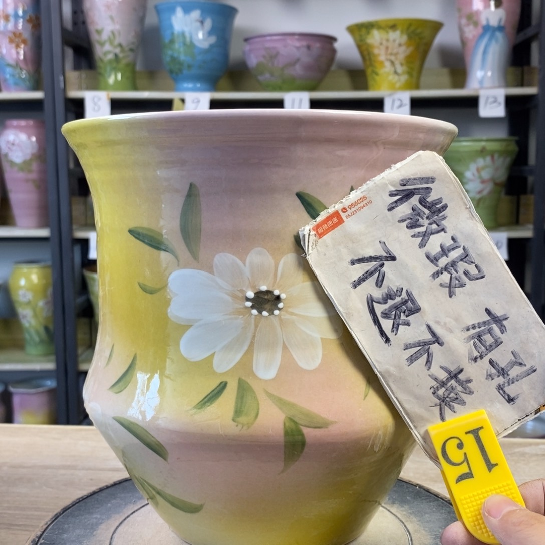 景德镇手工手绘陶瓷花盆