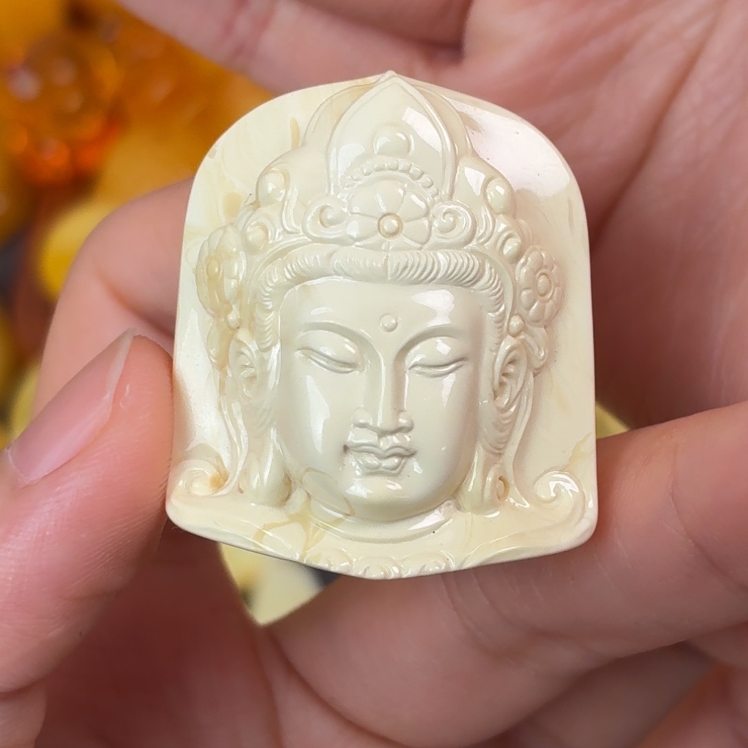 佑***_蜜蜡未镶嵌吊坠(不含链)观音