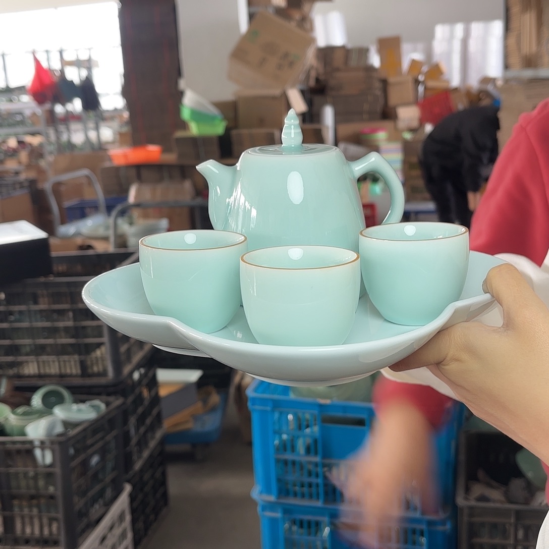 龙泉云间青瓷小米茶器