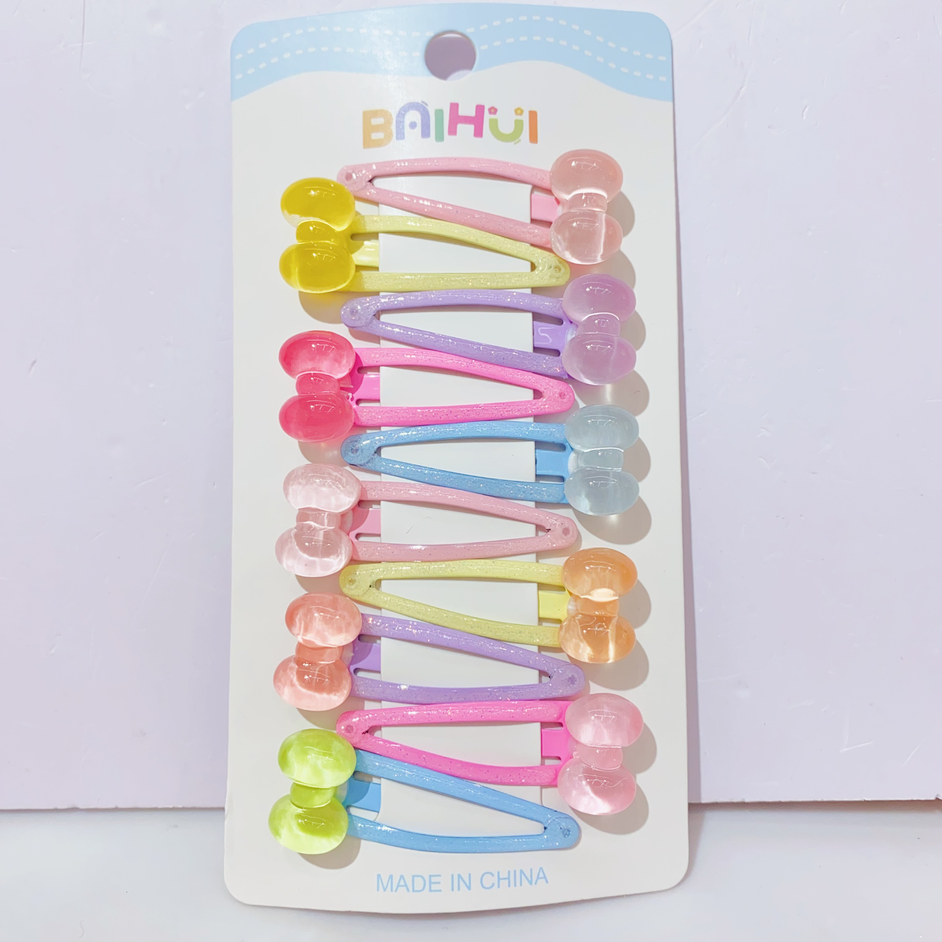 【HM-18392】冰透领结掰掰夹发圈可爱女童儿童配饰发绳发饰