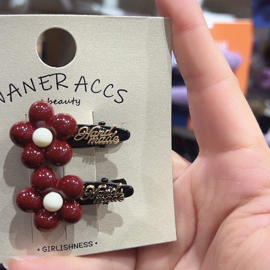 非金属红色小花鸭夹