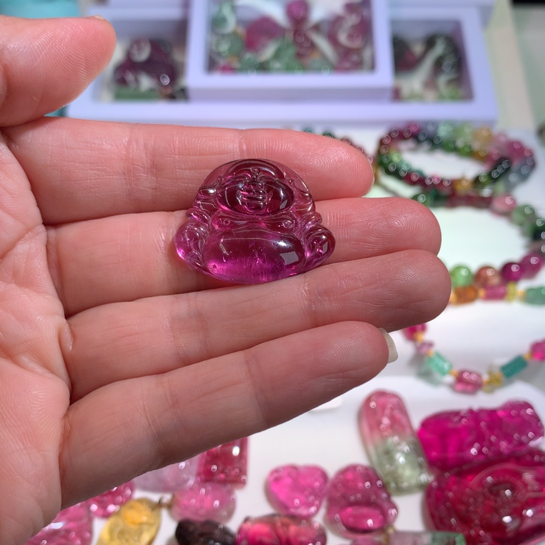 碧玺吊坠(不含链)未镶嵌幸***沃碧玺