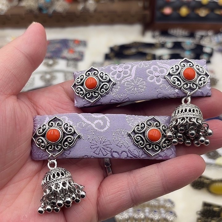 蒙古元素发卡一对