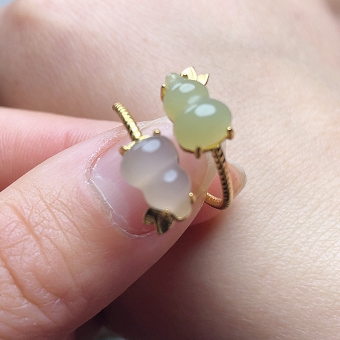 【闪购商品】和田玉戒指银S925镶嵌