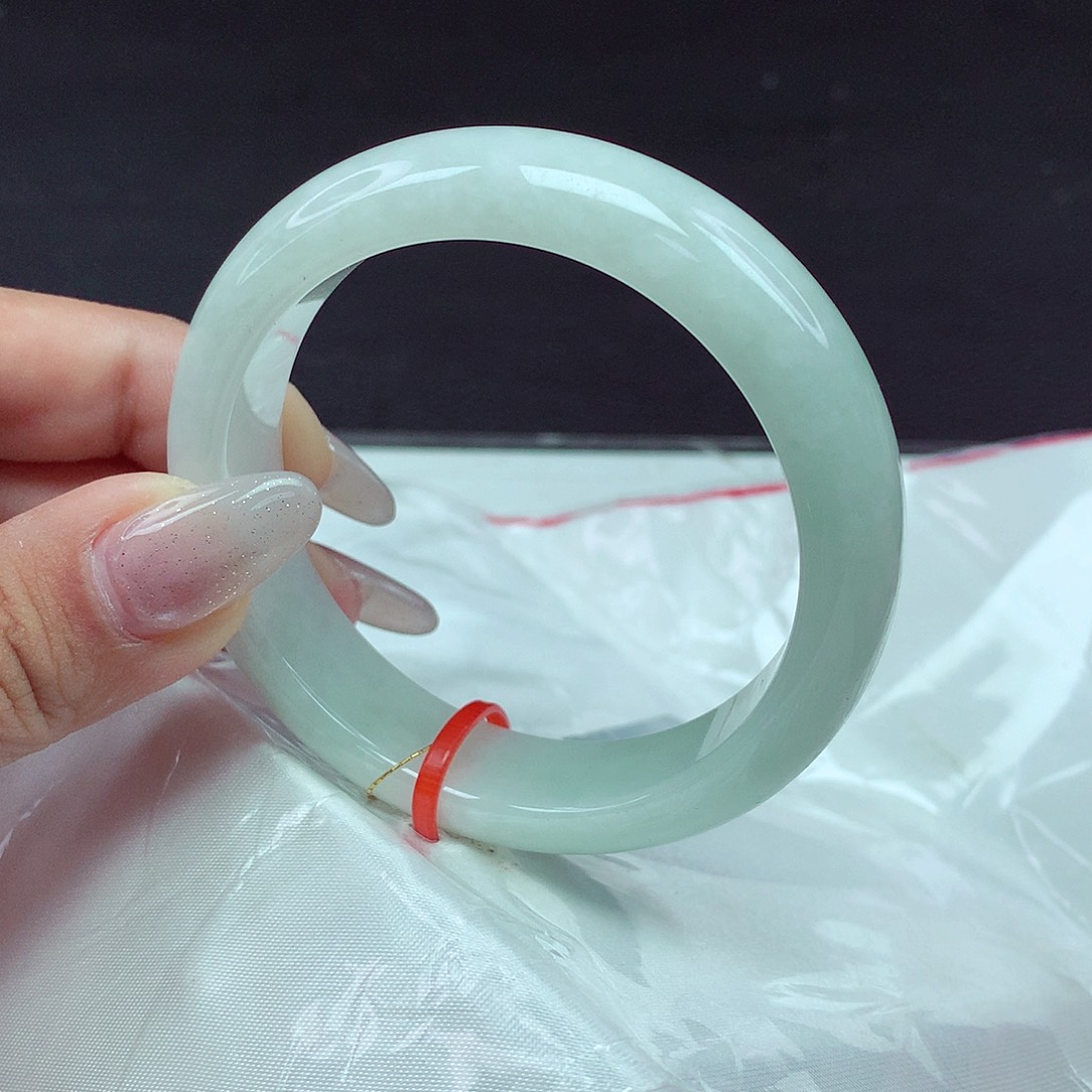 翡翠未镶嵌手镯54 天然缅甸a货翡翠1141