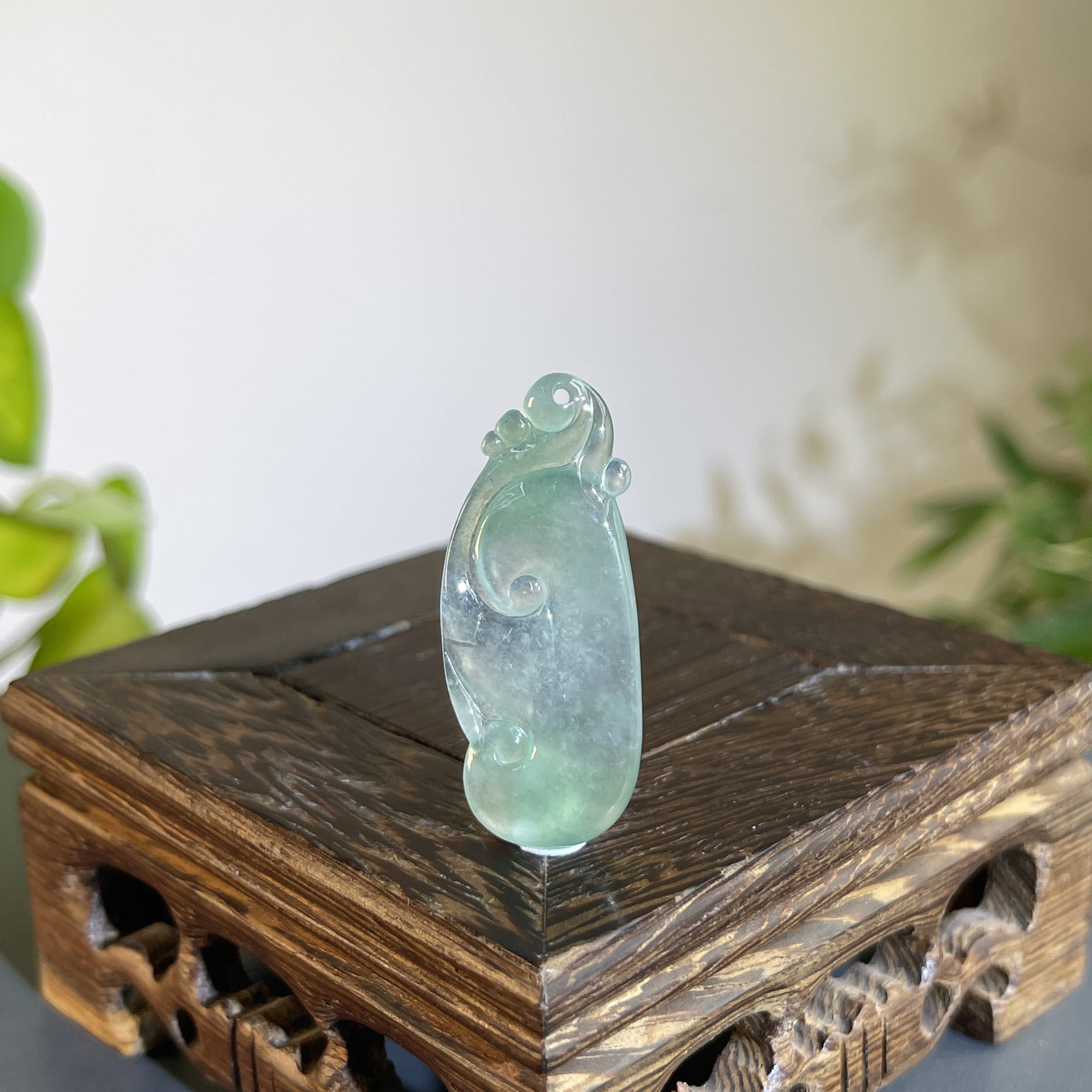 JXW20-96    天然缅甸A货翡翠    如意