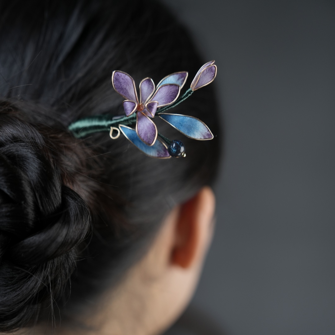 【紫兰雅韵】绒簪阁/非遗手工绒花发簪 国风搭配送礼