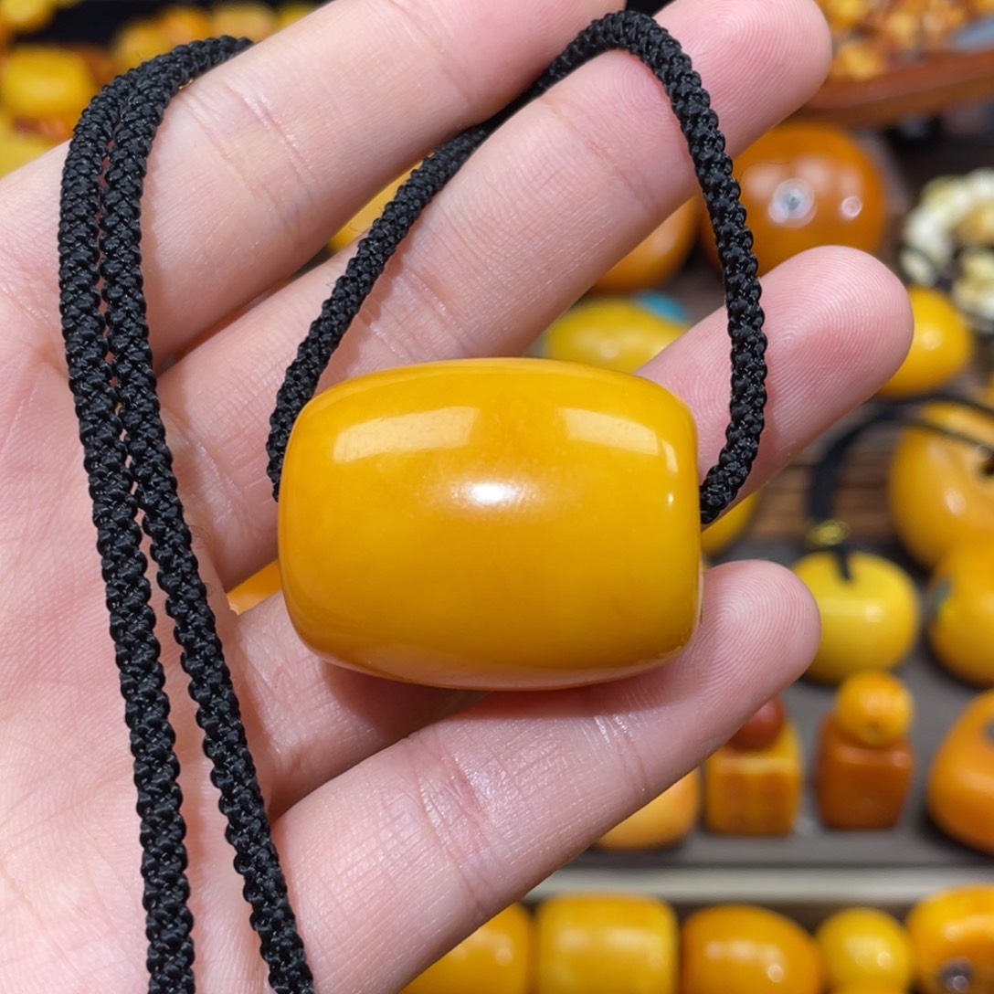 蜜蜡未镶嵌裸石桶珠