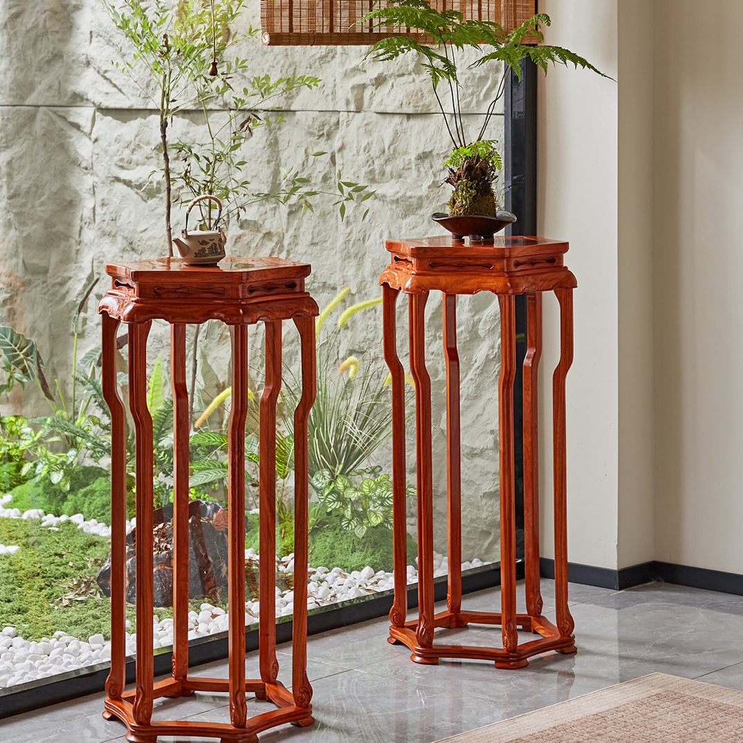 缅甸花梨（大果紫檀）梅花花几