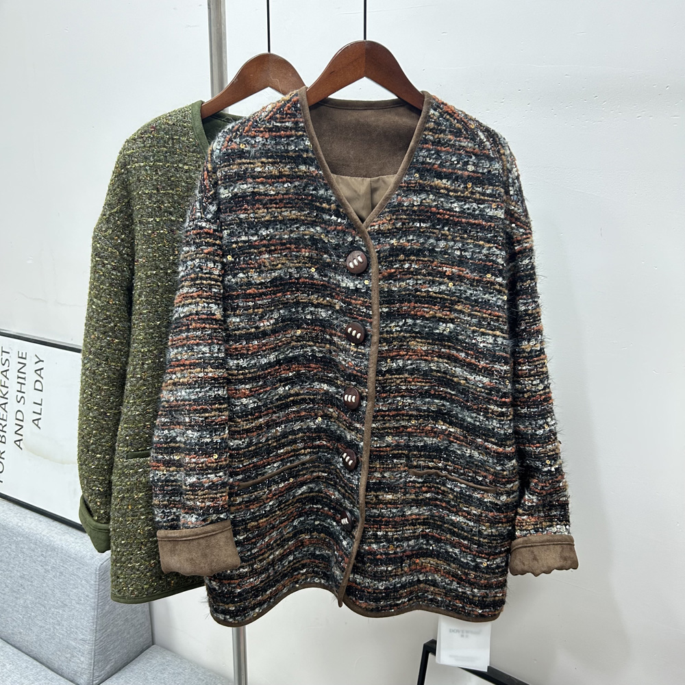 毛呢外套大衣【衣长70】秋冬女士高级感 质感纯色毛呢外套短大衣