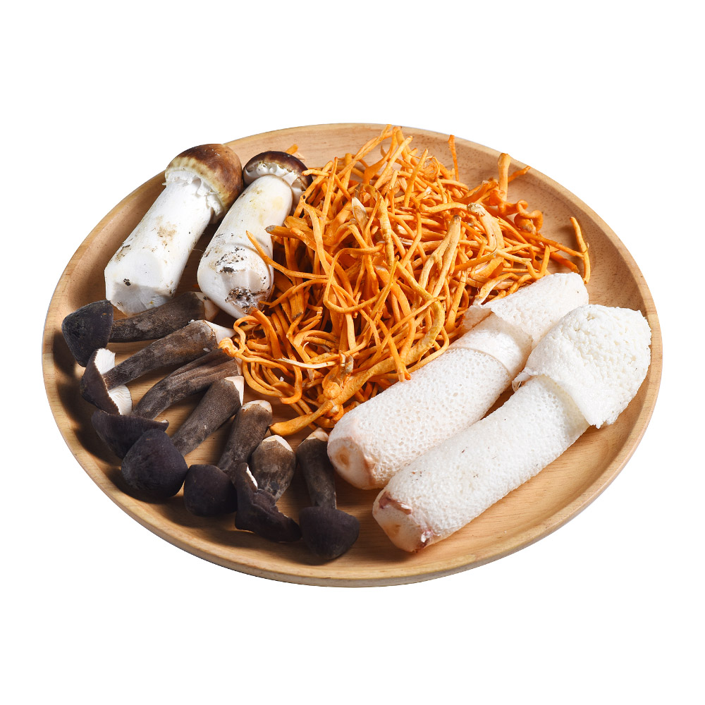 煲汤菌菇拼盘(鸡枞+虫草花+赤松茸+竹荪花) 180g