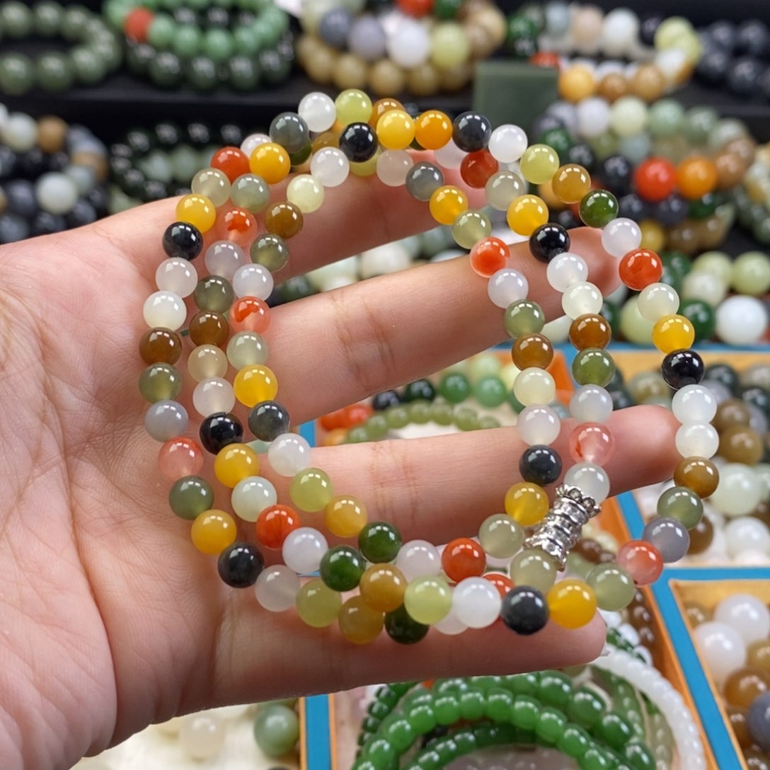 和田玉手串未镶嵌福利多宝108颗z 6