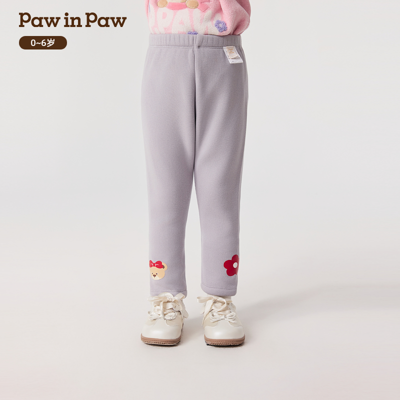 PawinPaw童装25年秋冬新款女宝宝弹力打底裤百搭时尚PCTMF4V83E