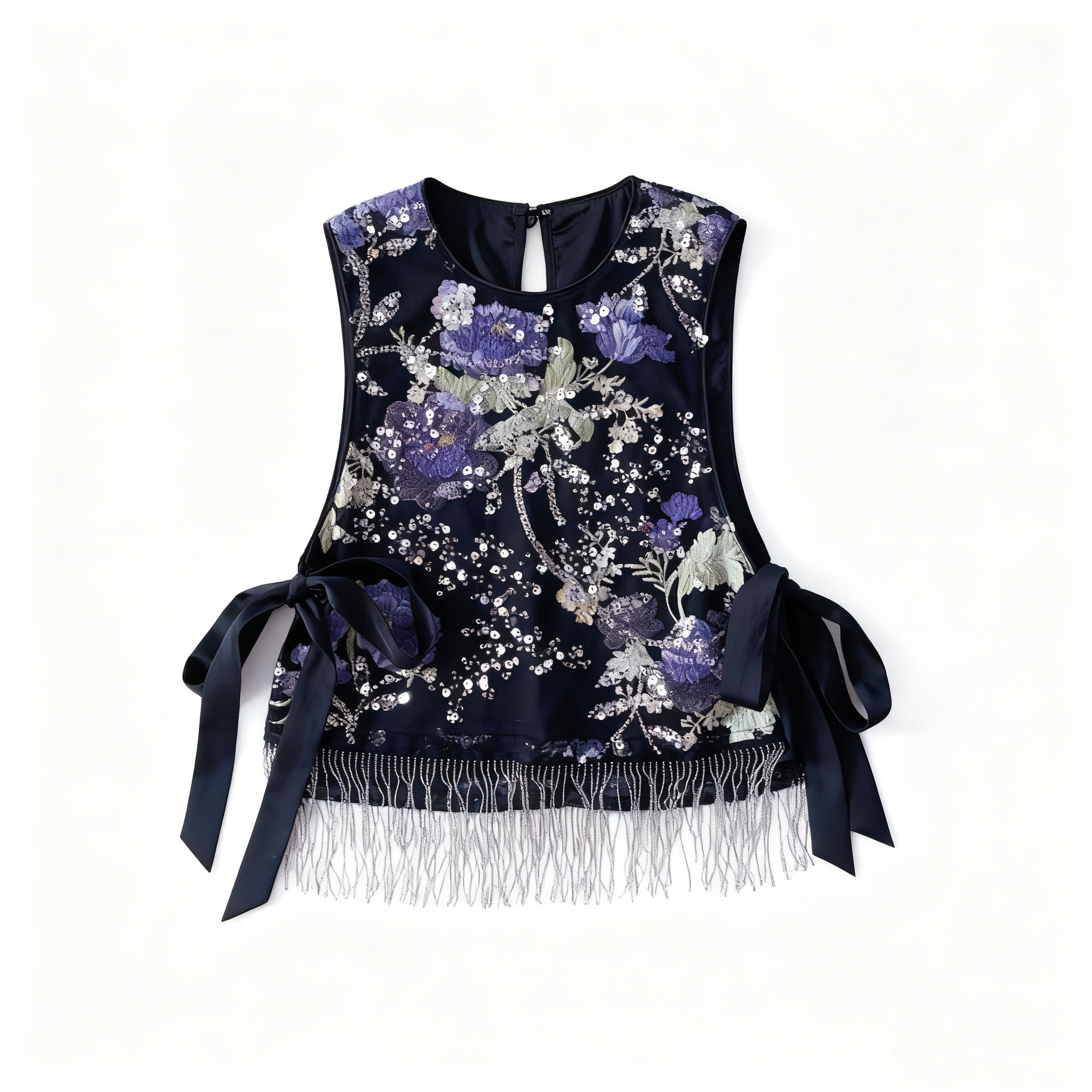 【喜儿定制】春季新款国风亮片无袖设计师款时尚新中式女童马甲