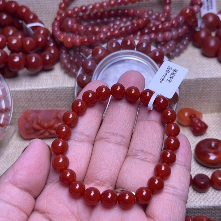 南红玛瑙未镶嵌手链8 M