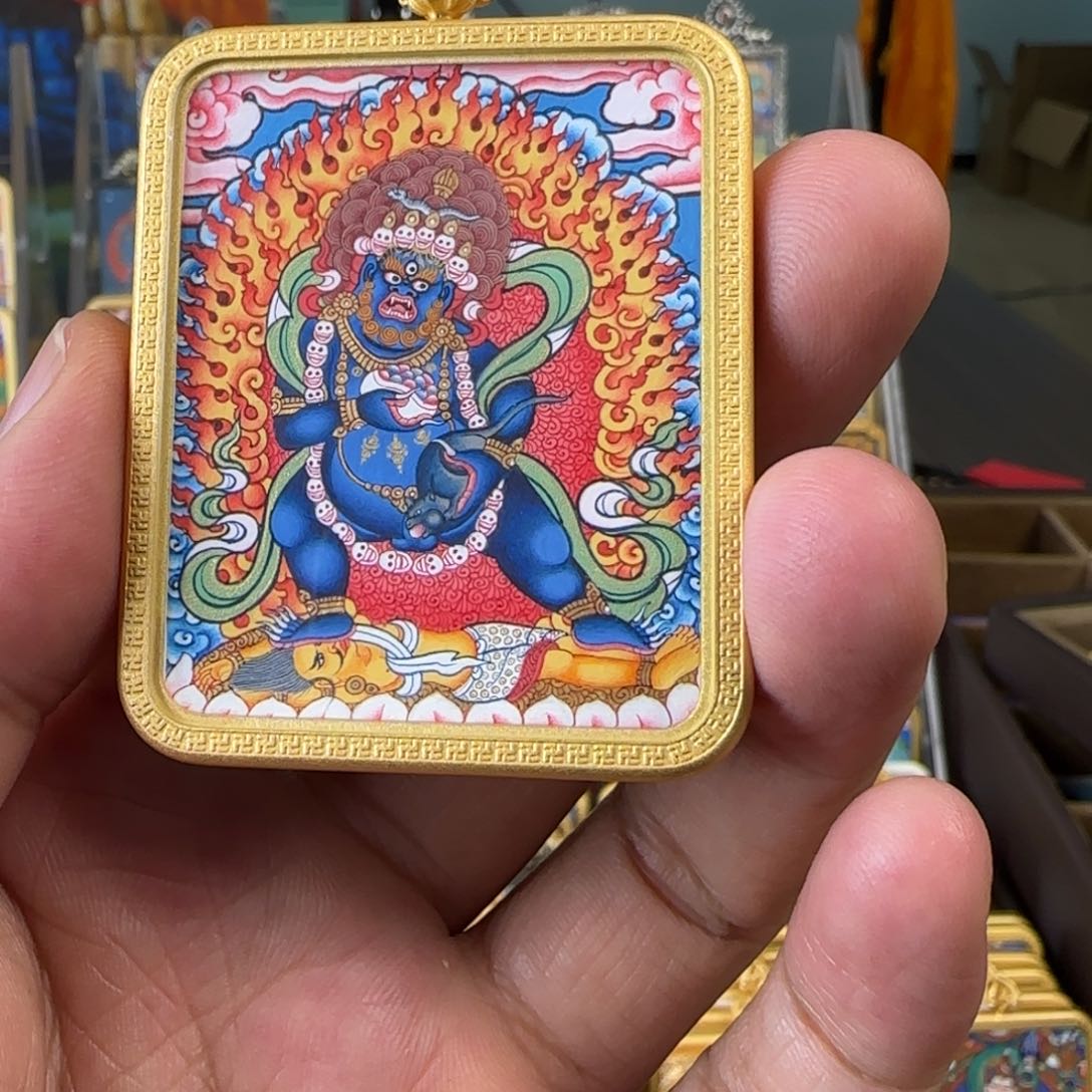 吊坠和**u黑财唐卡艺术