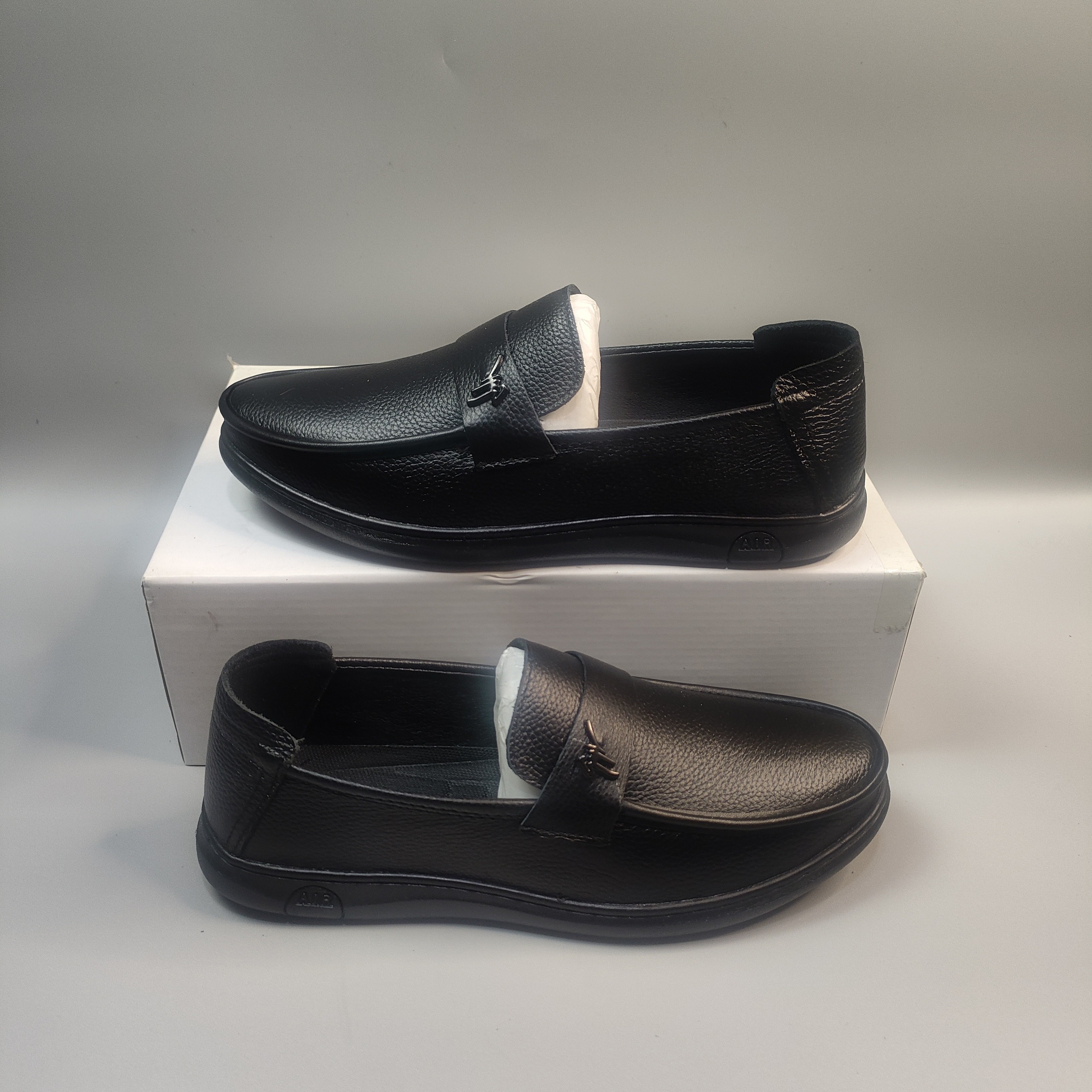 头层牛皮 商务休闲 男士皮鞋透气舒适时尚百搭黑色软底软面驾车鞋