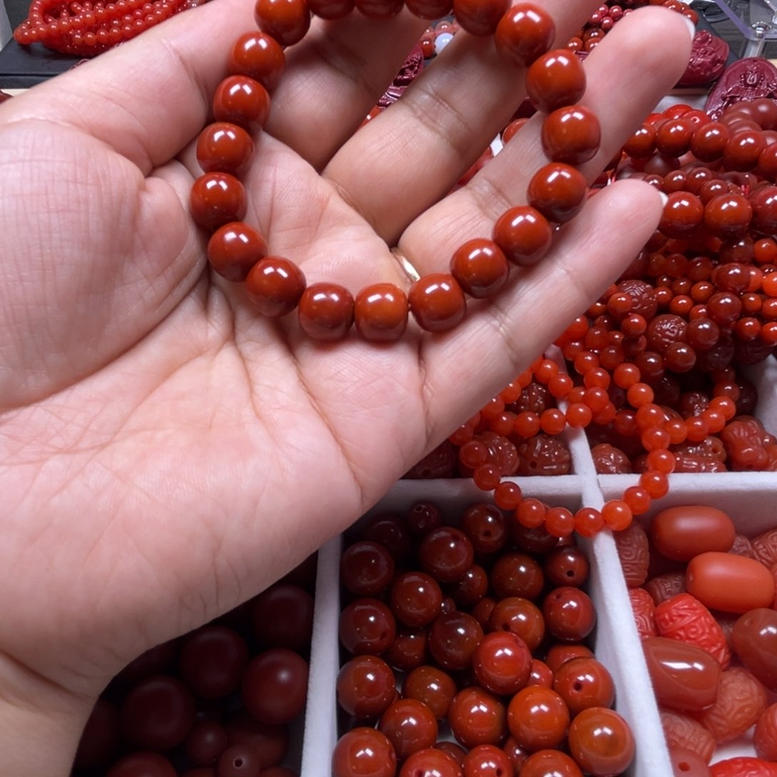 玛瑙/玉髓手链合金亲*