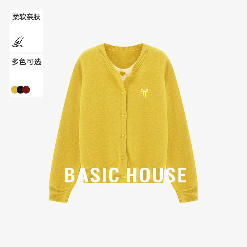 Basic House/百家好长欧若智性风短时尚休闲百搭毛衣-B0625H5A102