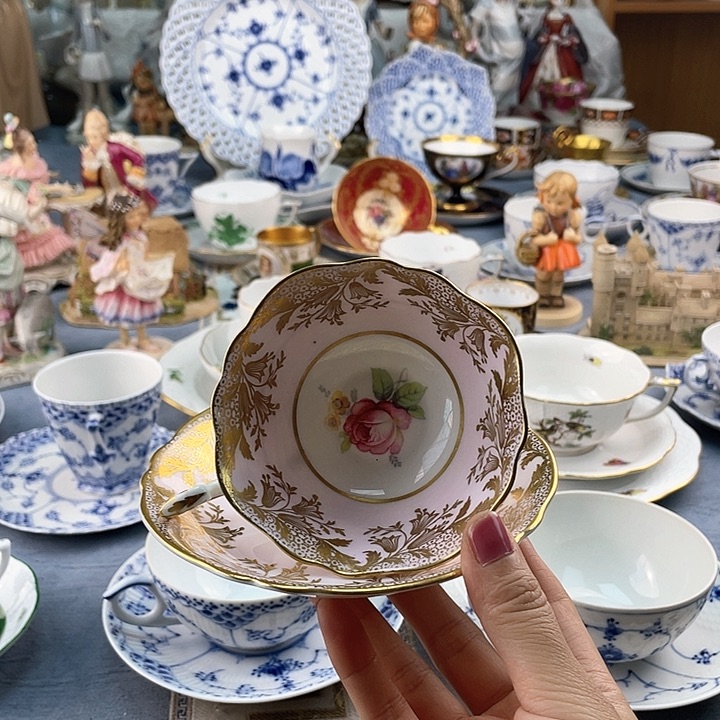 中古欧瓷瓷器小房子