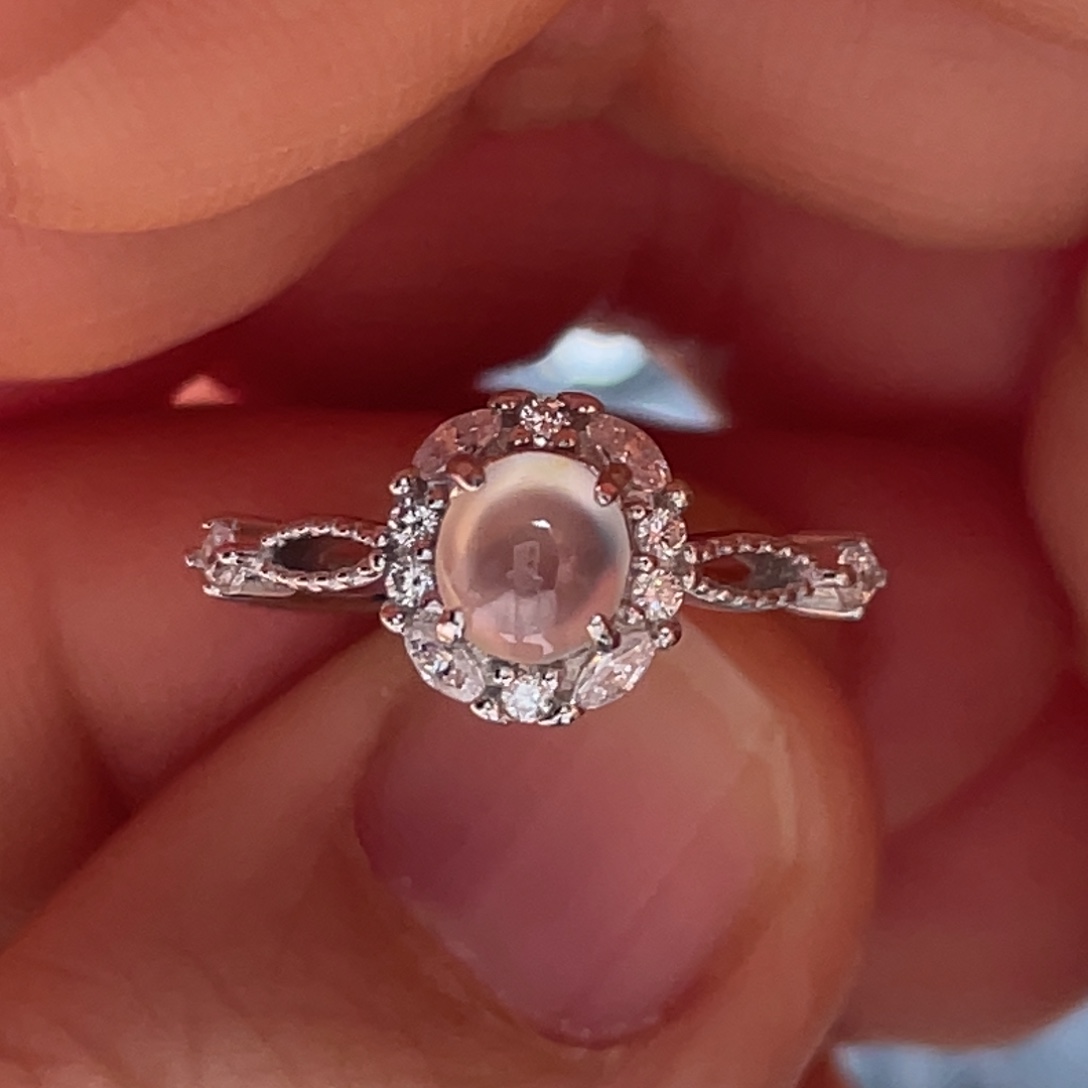 翡翠银S925镶嵌戒指纯天然缅甸翡翠A货