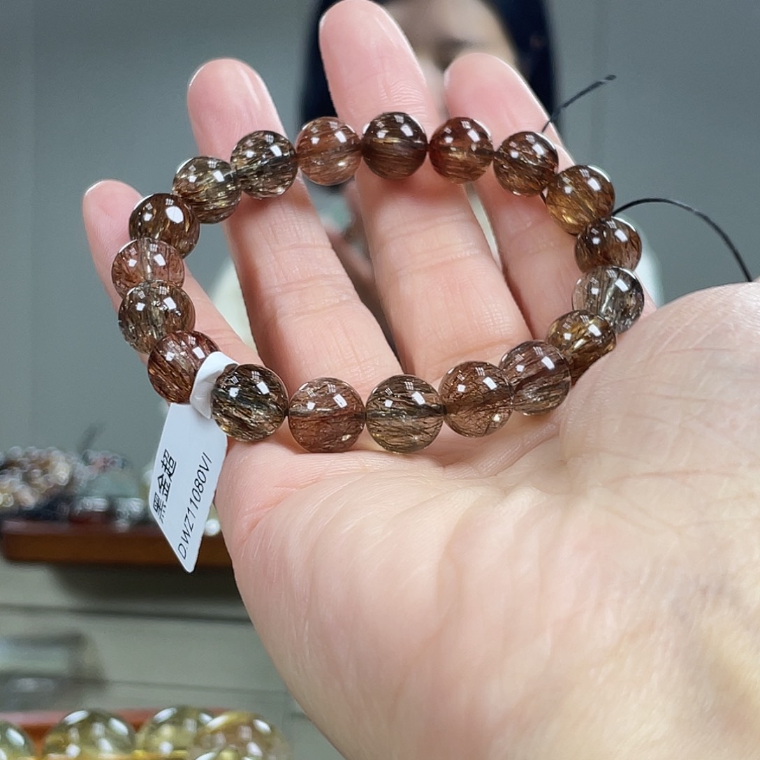 水晶手链未镶嵌黑金超手链