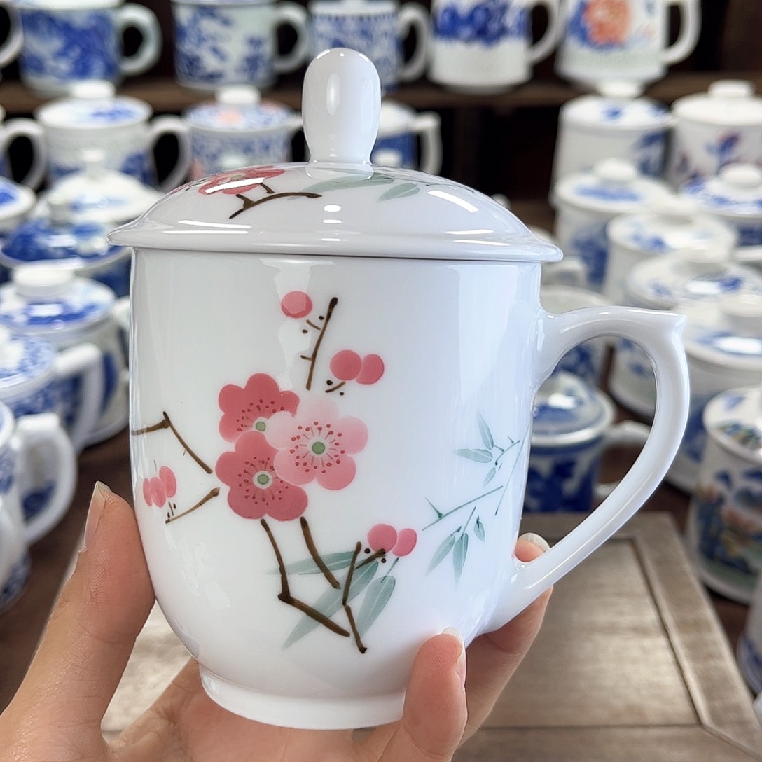 园*景德镇陶瓷手绘杯