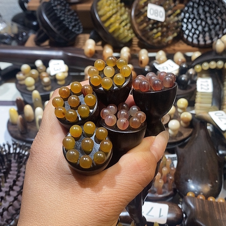 紫光檀紫光檀9珠眼棒