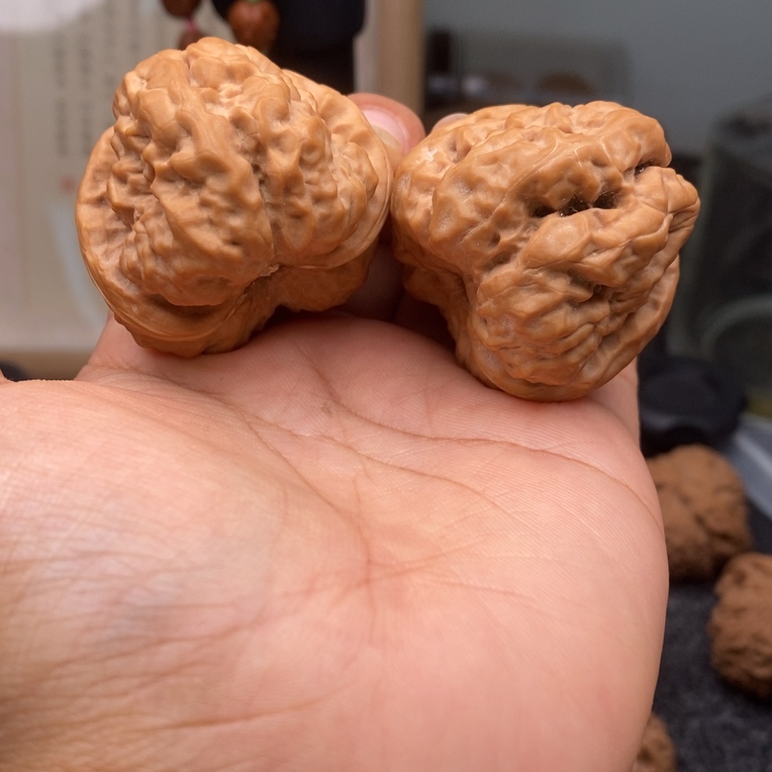 文玩核桃把件41蛤蟆头肚44