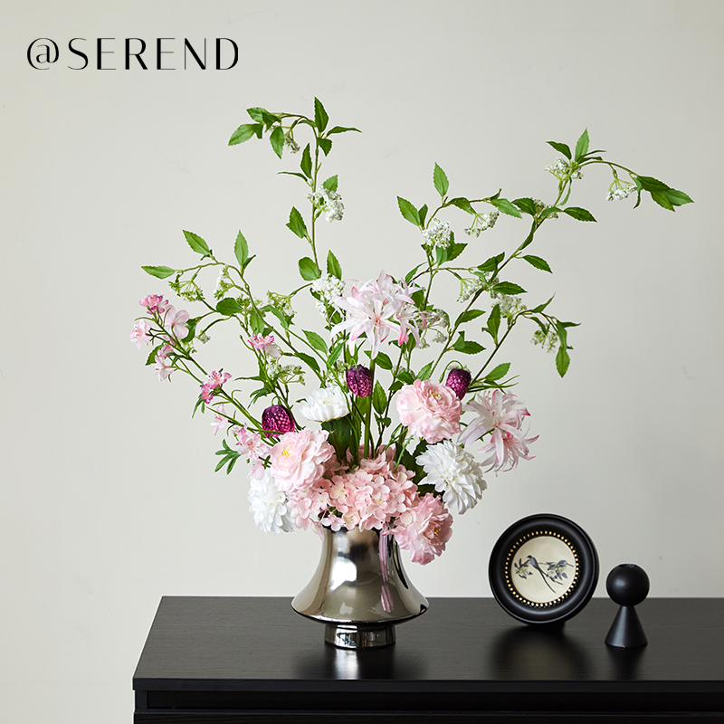 粉汽-花艺森系原创设计仿真花假花卧室床头柜餐桌装饰摆件手捧花